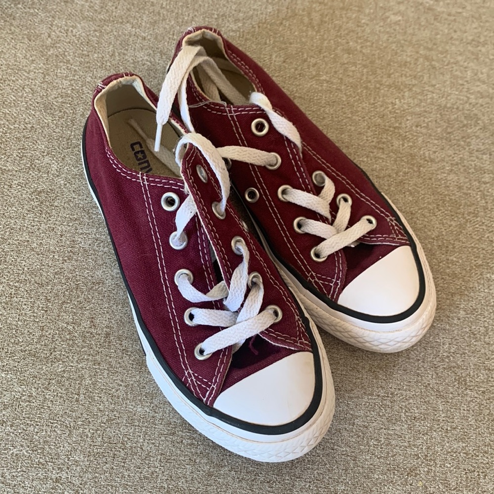 Like new burgundy converse size 12.5